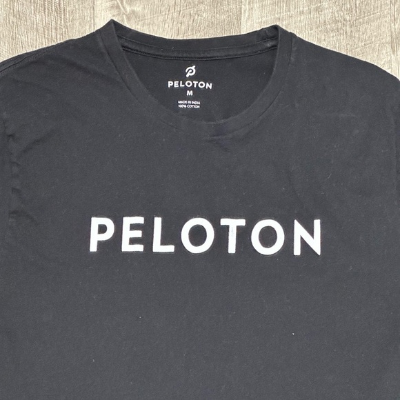 Unisex Peloton Medium Short Sleeve T-Shirt Top Tee Black Bike Workout EUC - Picture 5 of 9